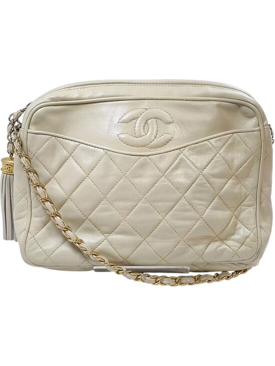 CHANEL Handbags - 544746CR T6 Chanel Crossbody Bag White Lambskin